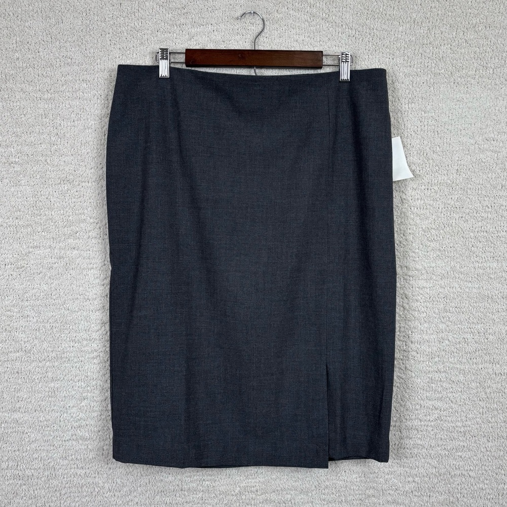 Worthington Skirt Womens 14 Admiral Grey Heather Pencil Lined Career Office Prep
